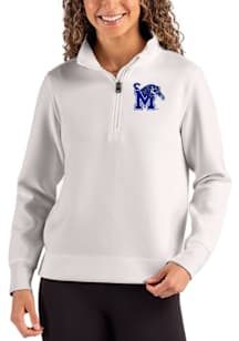 Cutter and Buck Memphis Tigers Womens Ash Roam Qtr Zip
