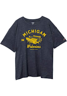 UMIC W NAVY HEATHER MULTI Intramural Oversized SS TEE