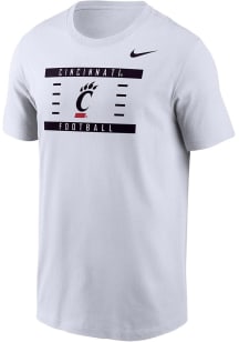 Cincinnati Bearcats White Nike Football Short Sleeve T Shirt