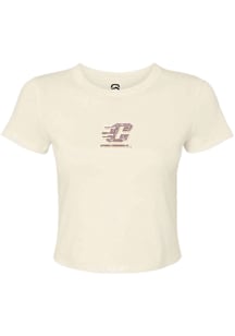 Summit Sportswear Central Michigan Chippewas Womens Natural Micro Rib Short Sleeve T-Shirt