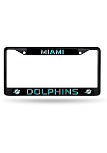 Miami Dolphins Metal License Plate Frame - Orange