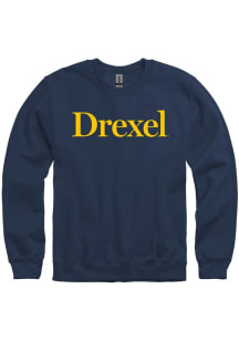 Mens Navy Blue Drexel Dragons Rally Loud Crew Sweatshirt