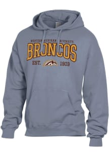Mens Western Michigan Broncos Grey ComfortWash Est Date Garment Dyed Hooded Sweatshirt