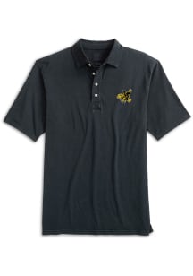 Mens Iowa Hawkeyes Black Johnnie O Coastal Vault Short Sleeve Fashion Polo