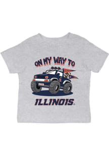 Infant Illinois Fighting Illini Grey Vive La Fete On My Way Short Sleeve T-Shirt