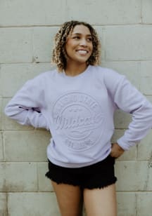 Gameday Social K-State Wildcats Womens Lavender Carson Circle Crew Sweatshirt