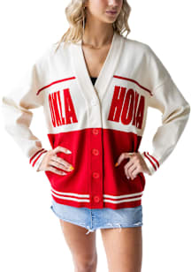 Gameday Social Oklahoma Sooners Womens Crimson Carley Long Sleeve Cardigan