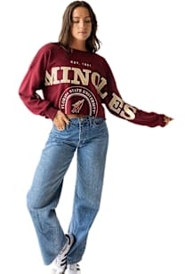 Gameday Social Florida State Seminoles Womens Maroon Phipps Split Crew Sweatshirt
