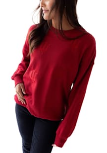 Gameday Social Indiana Hoosiers Womens Crimson Ritter Repeat Crew Sweatshirt