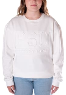 Gameday Social Penn State Nittany Lions Womens White College Lines Crew Sweatshirt