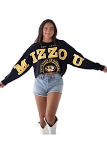 Gameday Social Missouri Tigers Womens Black Phipps Split Crew Sweatshirt