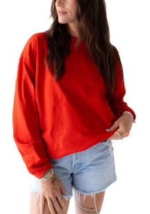 Womens Nebraska Cornhuskers Black Gameday Social Ritter Repeat Crew Sweatshirt