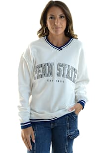Gameday Social Penn State Nittany Lions Womens White Allen Arch Crew Sweatshirt