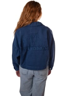 Gameday Social Michigan Wolverines Womens Blue Sanders Light Weight Jacket