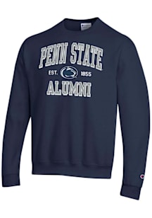 Champion Penn State Nittany Lions Mens Navy Blue Est Alumni Powerblend Long Sleeve Crew Sweatshirt