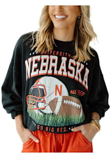 Gameday Social Nebraska Cornhuskers Womens  Malone Crew Sweatshirt