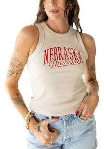 Womens Nebraska Cornhuskers  Gameday Social Nebraska Script Tank Top