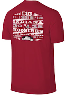 Indiana Hoosiers Crimson 2025 Big 10 Football Championships Short Sleeve T Shirt