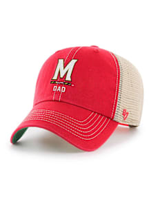 47 Red Maryland Terrapins Dad Trawler Adjustable Hat