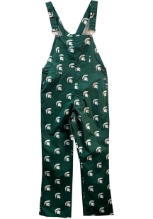 Mens Michigan State Spartans Green Wes and Willy Allover Logo Overall Pants