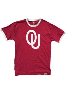 Oklahoma Sooners Crimson Vault Contrast Ringer Short Sleeve Fashion T Shirt