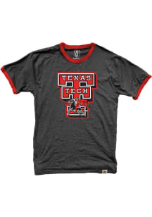 Texas Tech Red Raiders Black Vault Contrast Ringer Short Sleeve Fashion T Shirt