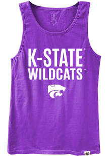 Wes and Willy K-State Wildcats Mens Purple Pigment Dyed Short Sleeve Tank Top