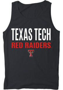 Texas Tech Red Raiders Mens Black Pigment Dyed Short Sleeve Tank Top