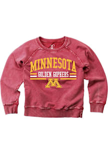 Wes and Willy Minnesota Golden Gophers Youth   Long Sleeve Crew Sweatshirt