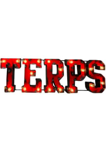 Red Maryland Terrapins Recycled Light Up Marquee Sign