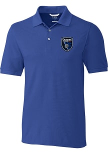 Cutter and Buck San Jose Earthquakes Blue Advantage Pique Big and Tall Polo