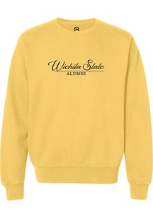 Summit Sportswear Wichita State Shockers Womens Yellow Alumni Crew Sweatshirt