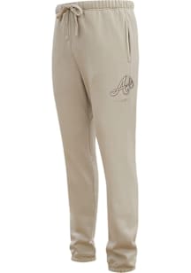 Pro Standard Atlanta Braves Mens Tan Neutral Sweatpants
