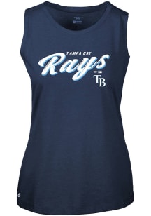 Levelwear Tampa Bay Rays Womens Navy Blue Macy Prospect Tank Top