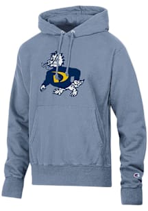 Mens Drexel Dragons Light Blue Champion Garment Dyed Reverse Weave Hooded Sweatshirt