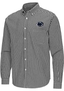 Mens Penn State Nittany Lions Black Antigua Ellis Long Sleeve Dress Shirt
