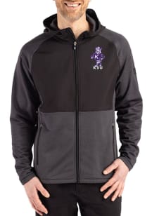 Mens K-State Wildcats Black Cutter and Buck Peshastin Long Sleeve Full Zip Jacket