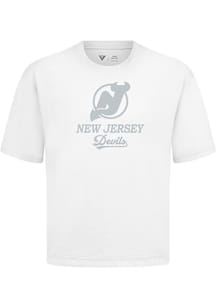 Levelwear New Jersey Devils White Signature Knit Shadow Surge Short Sleeve Fashion T Shirt