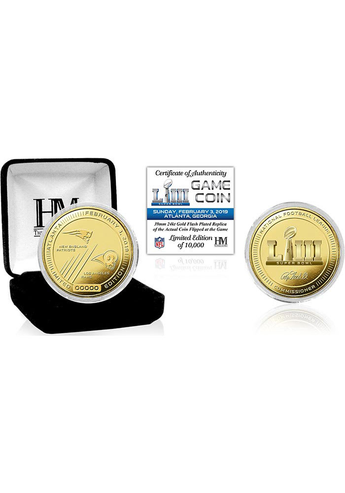 New England Patriots Super Bowl LIII Gold Flip Collectible Coin