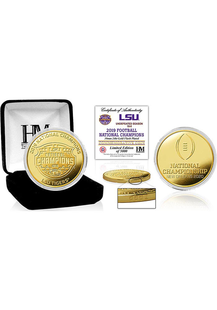 LSU Tigers 2019 National Champions Gold Collectible Coin
