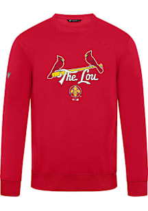 Levelwear St Louis Cardinals Mens Red Zane City Connect Splash Long Sleeve Crew Sweatshirt