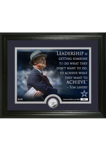 Dallas Cowboys Tom Landry Quote Silver Coin Photo Mint Plaque