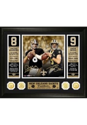 New Orleans Saints Archie Manning and Drew Brees Bronze Coin Photo Mint Plaque
