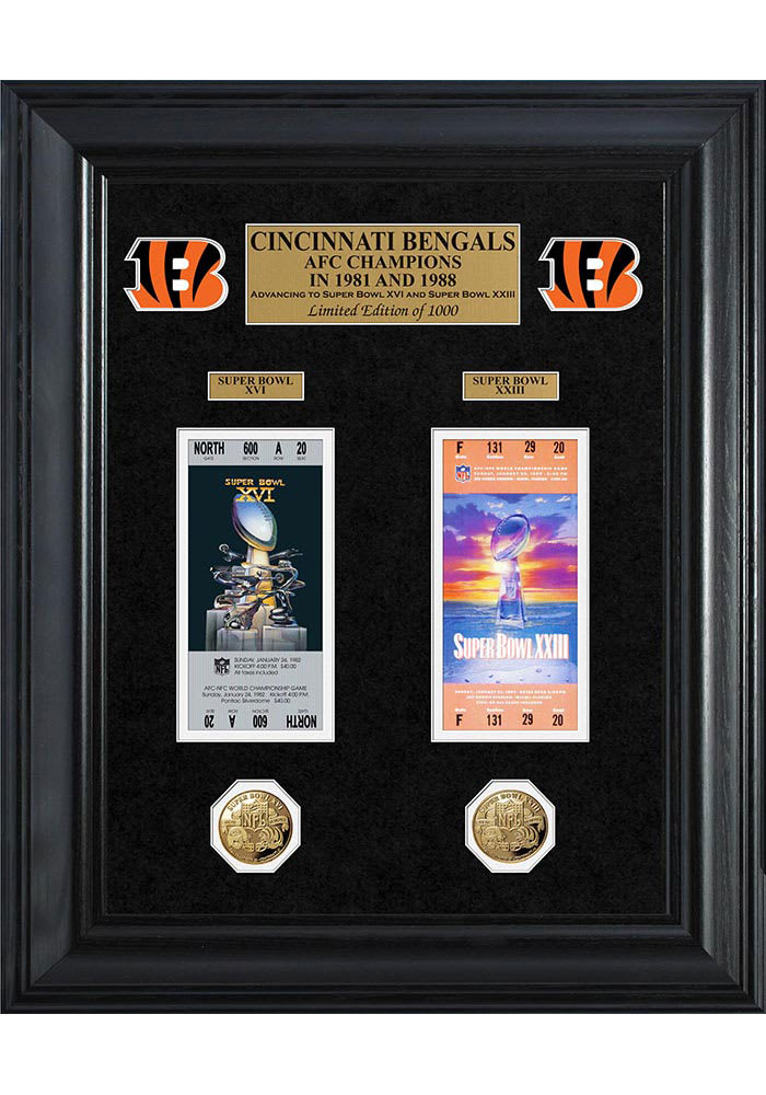 Highland Mint Cincinnati Bengals Super Bowl LVI Bound 13'' x 13'' Bronze  Coin Ticket Photo Mint