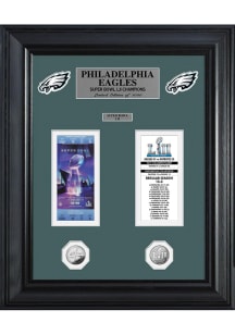 Philadelphia Eagles Super Bowl Ticket Collection Plaque