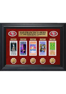 San Francisco 49ers Super Bowl Ticket Collection Plaque