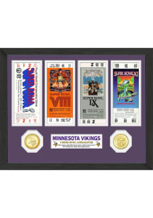 Minnesota Vikings Super Bowl Ticket Collection Plaque