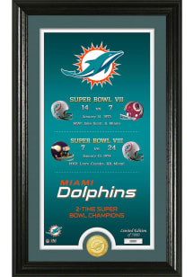 Miami Dolphins Legacy Bronze Coin Photo Mint Plaque