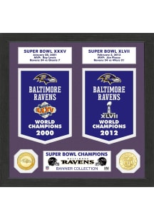 Baltimore Ravens Super Bowl Banner Collection Plaque