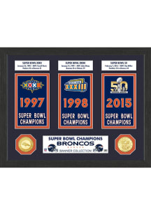 Denver Broncos Super Bowl Banner Collection Plaque